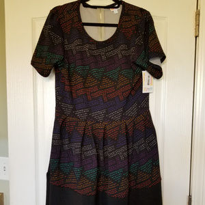 LulaRoe "Amelia" Dot Dress (Size 2XL)